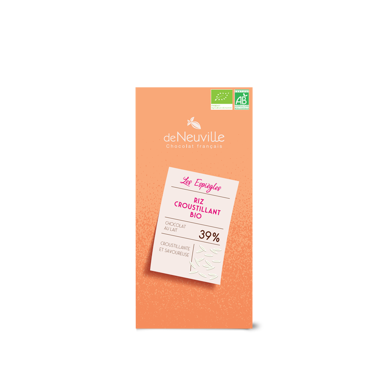 Tablette Bio lait 41%  Riz croustillant Hover