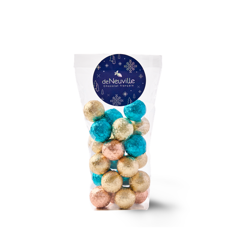 Sachet de boules pliées de Noël au chocolat Hover