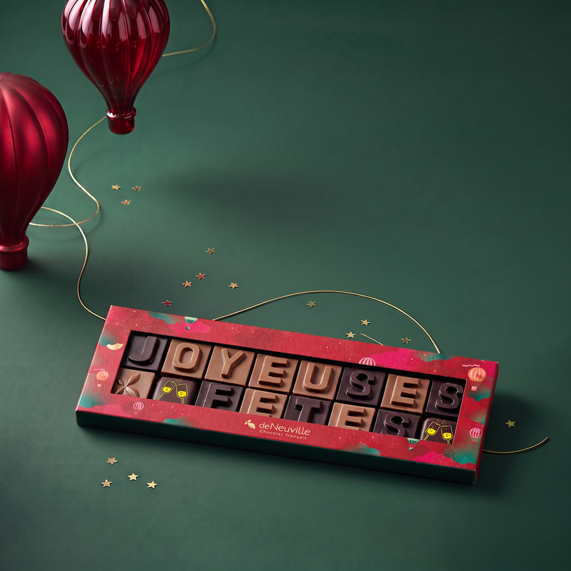 Message chocolat - Joyeuses fêtes Hover