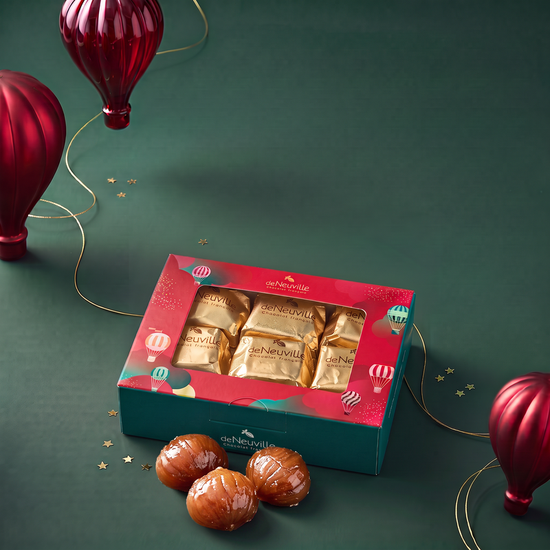 Coffret de 9 marrons glacés de Naples Hover