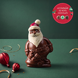 Père Noël et sa hotte au chocolat au lait