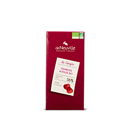 Tablette Bio noir 56% Chocolat framboise