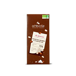 Maxi tablette Bio noir 70% - Fleur de sel
