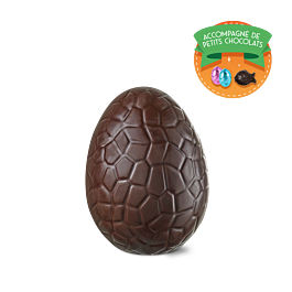 L'œuf de Pâques de 12cm - chocolat noir 